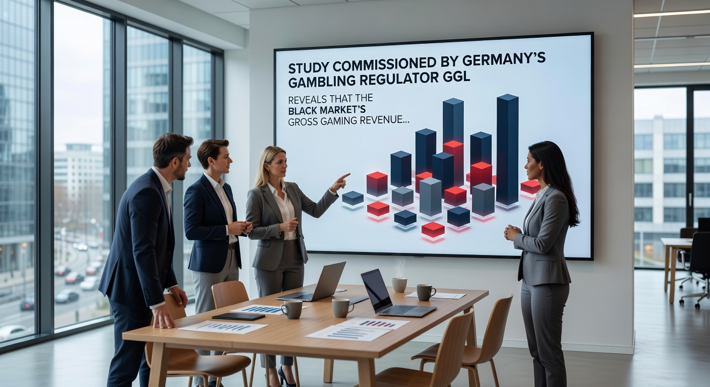 Diagramm zur Kanalisierungsrate im deutschen Online-Glücksspielmarkt mit Segmenten für legal und illegal